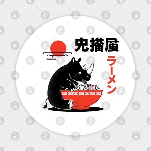 Rhino's Ramen Magnet by enrynz